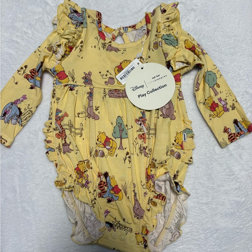 Little Sleepies Disney Pooh Bubble Romper 3-6M NWT Sold Out - Picture 2 of 4
